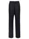 Golden Goose Elastic Waistband Straight Leg Trousers In Blue