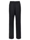 Golden Goose Elastic Waistband Straight Leg Trousers In Blue