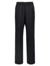 Golden Goose Elastic Waistband Straight Leg Trousers In Blue