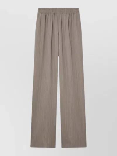 Golden Goose Brittany Wool Viscose Wide Leg Trousers In Gray