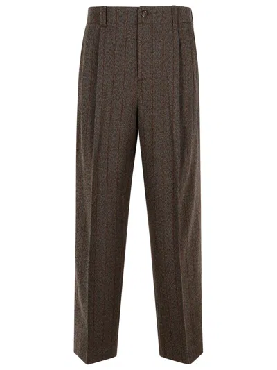 GOLDEN GOOSE GOLDEN GOOSE BROWN VIRGIN WOOL TROUSERS