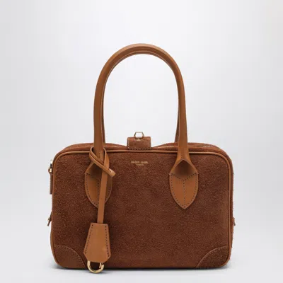 Golden Goose Suede Leather Bag In Leather Color In Brown