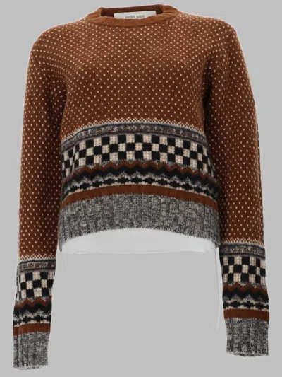 Golden Goose Wool-alpaca Blend Sweater In Brown