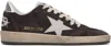 Golden Goose Brown Ball Star Sneakers In 60574 Antracite/silv
