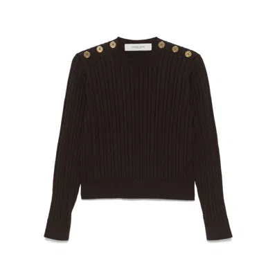 GOLDEN GOOSE GOLDEN GOOSE BROWN KNITWEAR - JUMPERS WOMEN