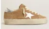 Golden Goose Hi-star Star-patch Flatform Sneakers In Brown