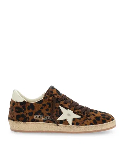 Golden Goose Brown Leather Ball-star Sneakers