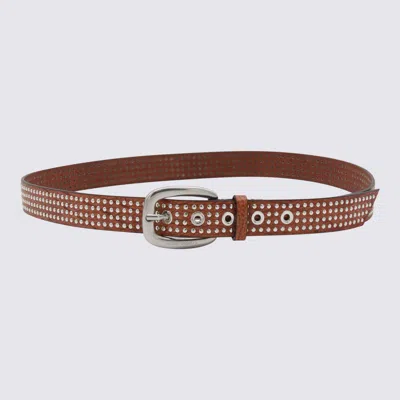 GOLDEN GOOSE BROWN LEATHER BELT