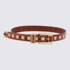 Golden Goose Brown Embellished Buckle Belt In Brown