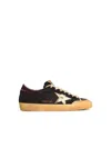 Golden Goose Brown Leather Sneakers Men In Black