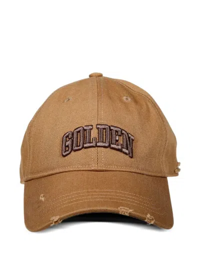 GOLDEN GOOSE BROWN LOGO BASEBALL HAT