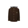 Golden Goose Brown Shirt For Boy With Logo In Brown