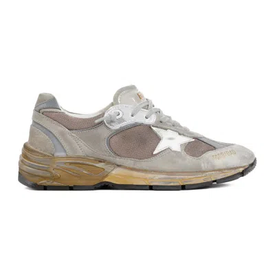 Golden Goose Brown Taupe Cow Leather Dad Net Running Sneakers