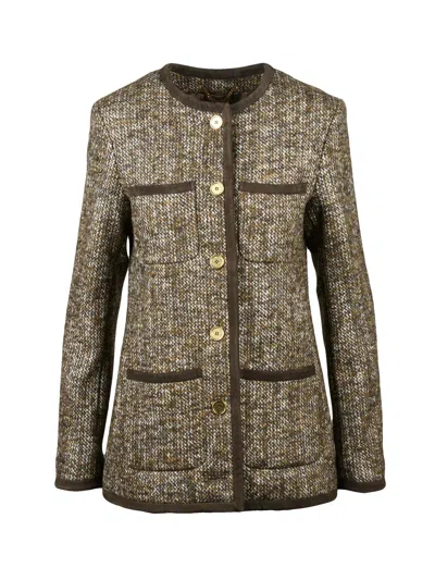 Golden Goose Brown Virgin Wool-blend Suede Jacket