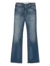 Golden Goose Buckle-embellished Flared Jeans In Blue
