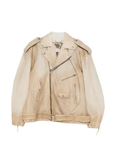 Golden Goose Deluxe Brand Men Phoebe Over Leather Jacket In Brown
