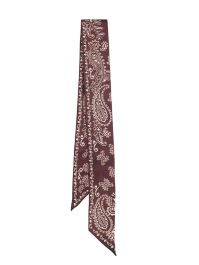 Golden Goose Paisley-print Silk Scarf In Windsor Wine