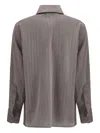 Golden Goose Garnet Shirt In Chevron Wool Blend Women In Brown