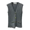 Golden Goose Cable-knit Chain-detail Vest In Black