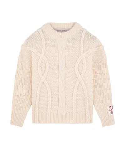 Golden Goose Cable-knit Long-sleeved Jumper In Nude