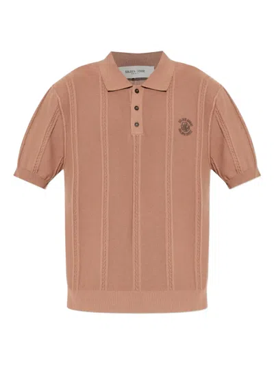 GOLDEN GOOSE CABLE-KNIT POLO SHIRT