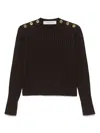 Golden Goose Brown Wool Blend Sweater In Black