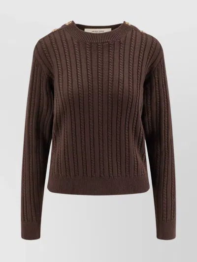 GOLDEN GOOSE CABLE KNIT WOOL SWEATER