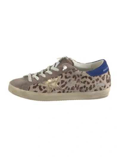 Pre-owned Golden Goose Calf Hair Animal Print Sneakers In Neutral
