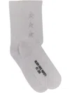 Golden Goose Side Rhinestone Star Socks In Gray