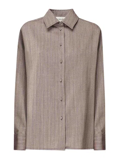 Golden Goose Virgin Wool Journey Shirt In Gray