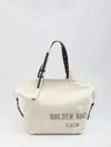 Golden Goose Spacious Beige Handbag With Dual Handles And Adjustable Strap In Beige