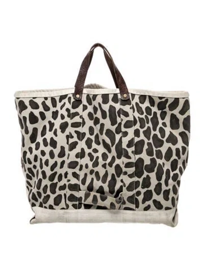 Pre-owned Golden Goose Canvas Tote In Grey