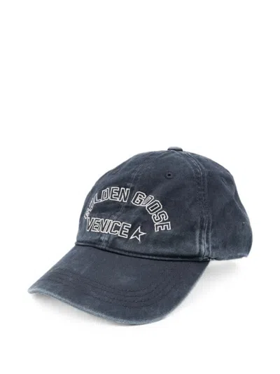 Golden Goose Logo-embroidered Baseball Cap In Blue