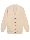Golden Goose Womens Beige Cardigan With 'golden' Lettering On The Back In Neutral