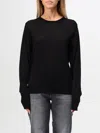 Golden Goose Black Merino Wool Sweater With Golden Applications For Women In Schwarz