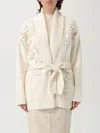 Golden Goose Cardigan With Floral Embroidery In Neutral