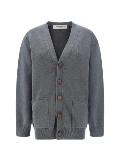 Golden Goose Oversized Grey Cardigan In Gray
