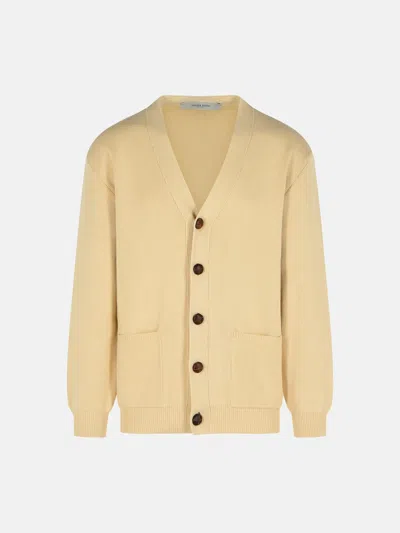 Golden Goose Cardigan In Beige Cotton Blend In Sand