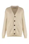 Golden Goose Cotton Cardigan Knitwear Beige In Neutral