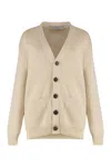 Golden Goose Cardigan In Cotton In Neutral