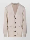 Golden Goose Cardigan V Neck Front Pockets In Multi