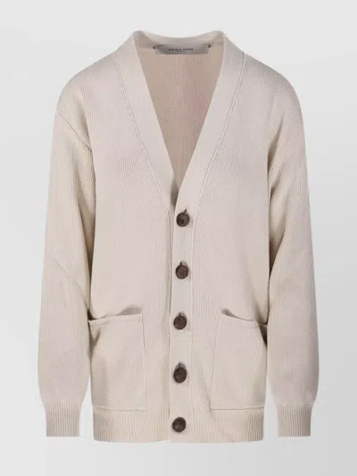 Golden Goose Cardigan V Neck Front Pockets In Multi
