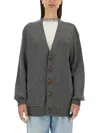 Golden Goose Darnelle Cardigan With Logo Patch In Multi