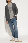 Golden Goose Cotton V-necked Cardigan In Grey