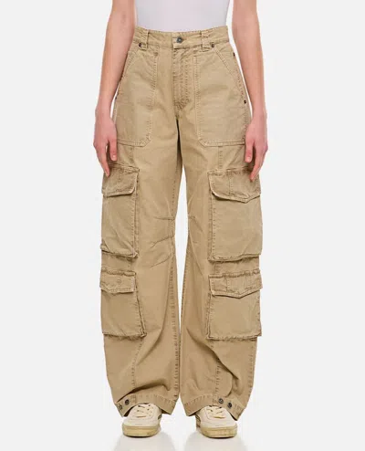 Golden Goose Cargo Cotton Trousers In Brown