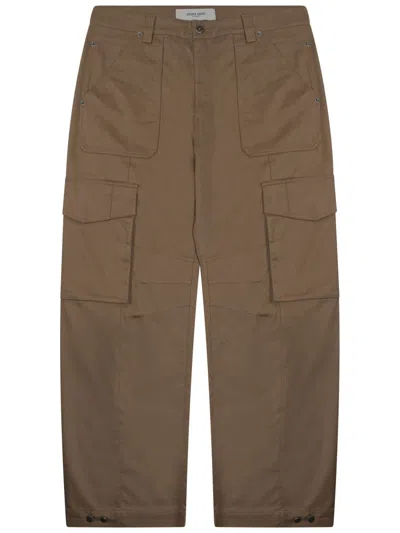 Golden Goose Relaxed Fit Cargo Pants With Signature Logo In Brown