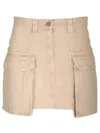 Golden Goose Worker Cotton Asymmetrical Mini Skirt