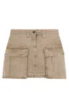 Golden Goose Cargo Pocket Mini Skirt In Beige