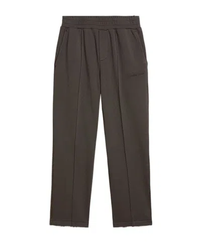 Golden Goose Central-seam Fleece Track Pants In Black