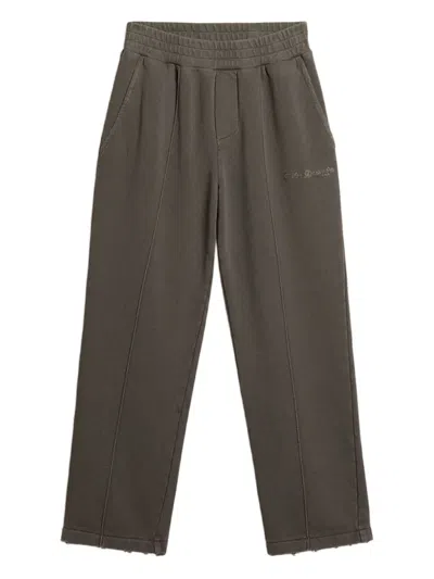 Golden Goose Kids' Central-seam Fleece Track Pants In Brown